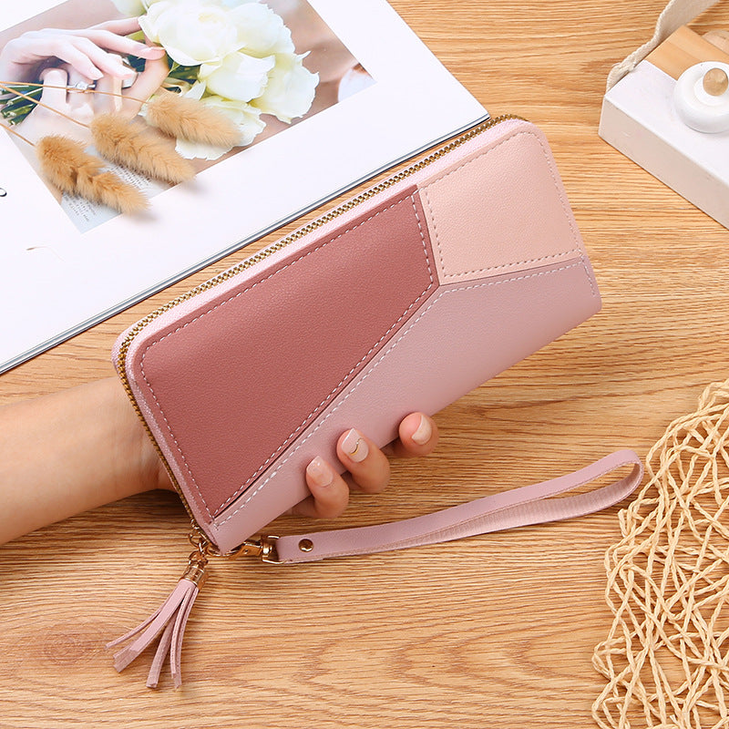 Blush Color-Block Wristlet Wallet