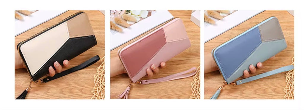 A&G Essentials | Color‑Block Wristlet Wallet