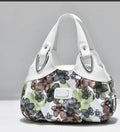 Floral Hobo Handbag – White Multi